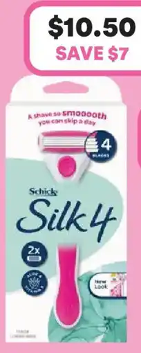 Priceline Schick Silk 4 Razor Kit +2 offer