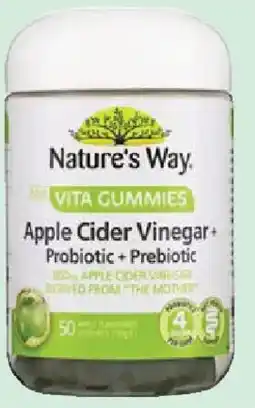 Priceline Nature's Way Adult Vita Gummies Apple Cider Vinegar + Probiotic + Prebiotic offer