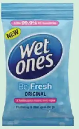 Priceline Wet Ones Be Fresh Original Antibacterial Hand & Body Wipes 15 Wipes offer
