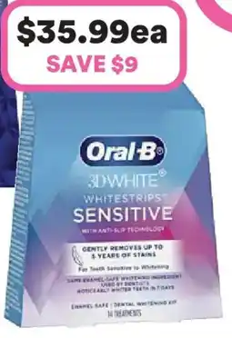 Priceline Oral-B 3D White Whitestrips Sensitive offer