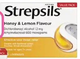 Priceline Strepsils Effective Sore Throat Relief Honey & Lemon offer