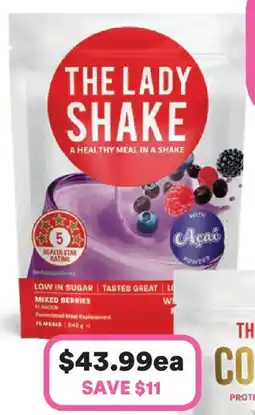 Priceline THE MAN SHAKE Formulated Meal Replacement Mixed Berries Flavour offer