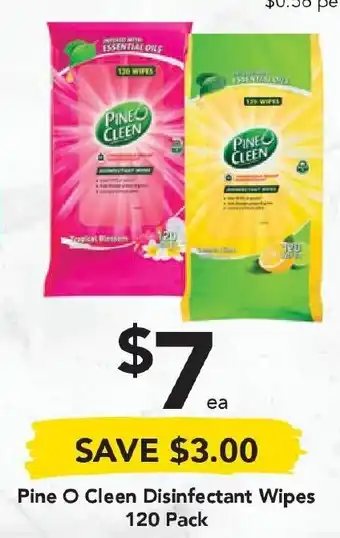 Drakes Pine O Clean Disinfectant Wipes 120 Pack offer