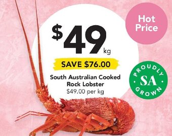 Drakes South Australian Cooked Rock Lobster offer