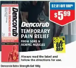 Chemist Warehouse Dencorub Extra Strength Gel offer