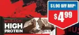 Chemist Warehouse Musashi High Protein Bar Milk Chocolate Brownie offer