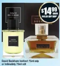 Chemist Warehouse David Beckham Instinct or Intimately offer