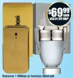 Chemist Warehouse Rabanne 1 Million or Invictus offer