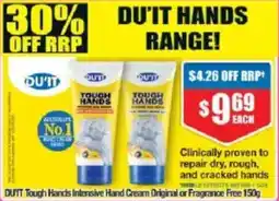 Chemist Warehouse DU'IT Tough Hands Intensive Hand Cream Original or Fragrance Free offer