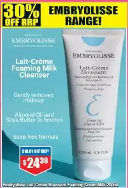 Chemist Warehouse Embryolisse Lait-Creme Moussant Foaming Cream Milk offer