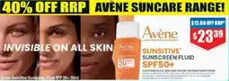 Chemist Warehouse Avène Sunsitive Sunscreen Fluid SPF 50+ offer