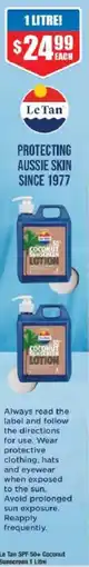 Chemist Warehouse Le Tan SPF 50+ Coconut Sunscreen offer