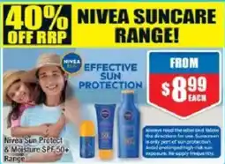 Chemist Warehouse Nivea Sun Protect & Moisture SPF 50+ Range offer