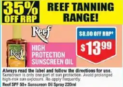 Chemist Warehouse Reef SPF 50+ Sunscreen Oil Spray offer