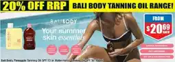 Chemist Warehouse Bali Body Pineapple Tanning Oil SPF 15 or Watermelon Tanning Oil SPF 50 offer