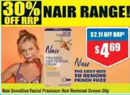 Chemist Warehouse Nair Sensitive Facial Precision Hair Removal Cream offer