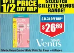 Chemist Warehouse Gillette Venus ComfortGlide White Tea Razor + offer
