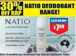 Chemist Warehouse Natio Aromatherapy Aluminum Free Roll-On Deodorant offer