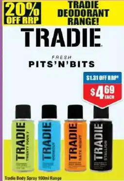 Chemist Warehouse Tradie body spray range offer