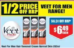 Chemist Warehouse Veet For Men Hair Removal Cream Normal Skin offer