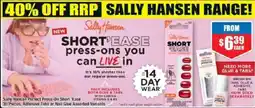 Chemist Warehouse Sally Hansen Perfect Press-On Short 'Ease, Adhesive Tabs or Nail Glue Assorted Variants offer