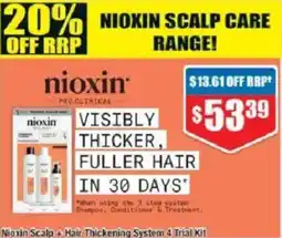 Chemist Warehouse Nioxin Scalp Hair Thickening System offer