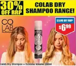 Chemist Warehouse Colab Dry Shampoo + Extreme Volume offer