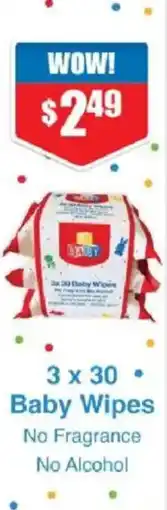 Chemist Warehouse Baby Wipes No Fragrance offer
