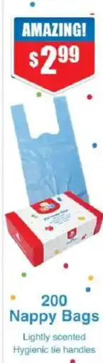 Chemist Warehouse 200 Nappy Bags offer