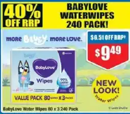 Chemist Warehouse BabyLove Water Wipes offer