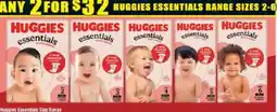 Chemist Warehouse Huggles Essentials Size Range offer
