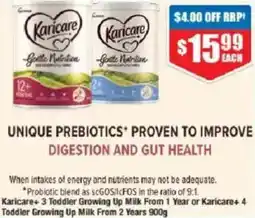 Chemist Warehouse Karicare+ 3 Toddler Growing Up Milk From 1 Year or Karicare+ 4 Toddler Growing Up Milk From 2 Years offer