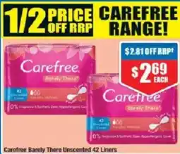Chemist Warehouse Carefree Barely There Unscented offer