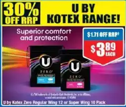 Chemist Warehouse U by Katex Zero Regular Wing 12 or Super Wing offer