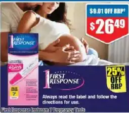Chemist Warehouse First Response Instream 7 Pregnancy Tests offer