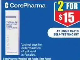 Chemist Warehouse CorePharma Vaginal pH Rapid Test Panel offer