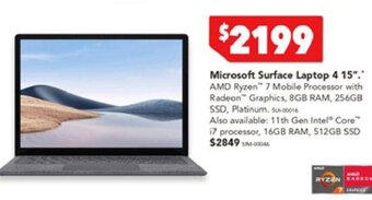 Harvey Norman Microsoft Surface Laptop 4 15" offer