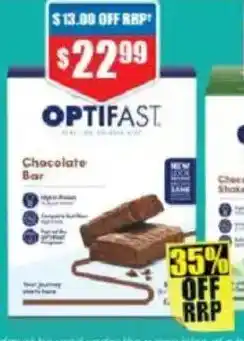Chemist Warehouse Optifast VLCD Bars Chocolate offer