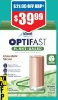 Chemist Warehouse Optifast Plant-Based Shake Chocolate offer