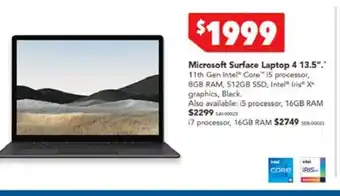 Harvey Norman Microsoft Surface Laptop 4 13.5" offer