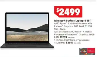 Harvey Norman Microsoft Surface Laptop 4 15" offer