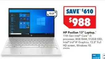 Harvey Norman HP Pavilion 13" Laptop offer