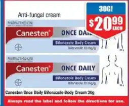 Chemist Warehouse Canesten Once Daily Bifonazole Body Cream offer