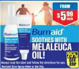 Chemist Warehouse Burnaid burn spray or Gel offer
