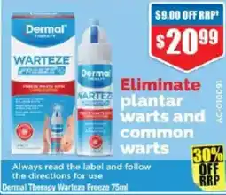 Chemist Warehouse Dermal Therapy Warteze Freeze offer