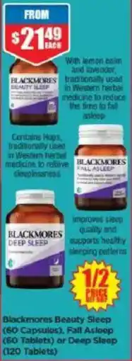 Chemist Warehouse Blackmores Beauty Sleep, Fall Asleep or Deep Sleep offer