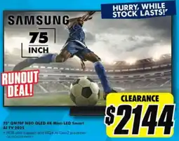 The Good Guys 75 qn70f neo qled 4k mini-led smart ai tv 2025 offer