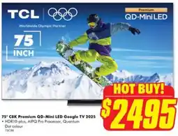 The Good Guys 75" c8k premium qd-mini led google tv 2025 offer