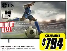 The Good Guys 55 nano80a ai led uhd 4k smart tv 2025 offer