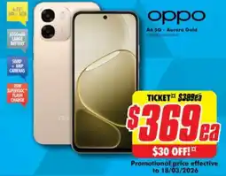 The Good Guys Oppo A6 5G - Aurora Gold offer